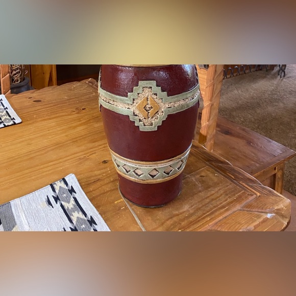 Rustic Southwest lamp with Rawhide shade - Picture 2 of 2